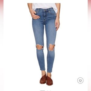 Free People Busted knee skinny jeans